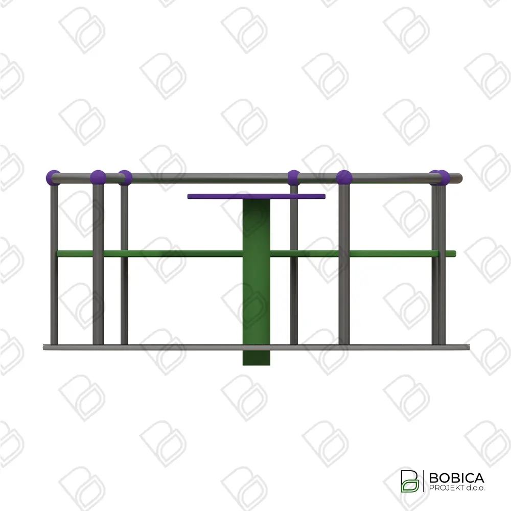 Vrtuljak s polukružnom klupom "SpinPlay"