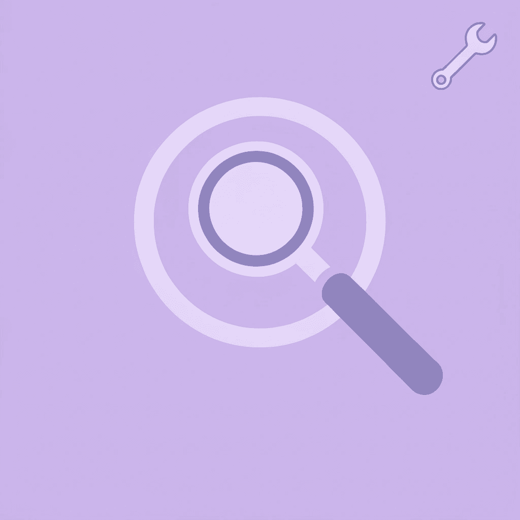 Magnifying glass highlighting specific business problems as the focus area