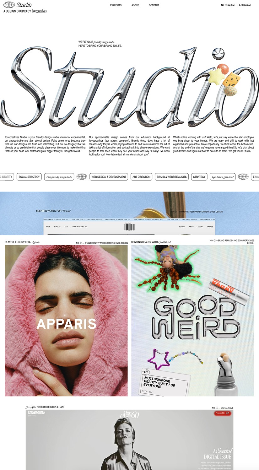 Best portfolio site - ilovecreatives studio