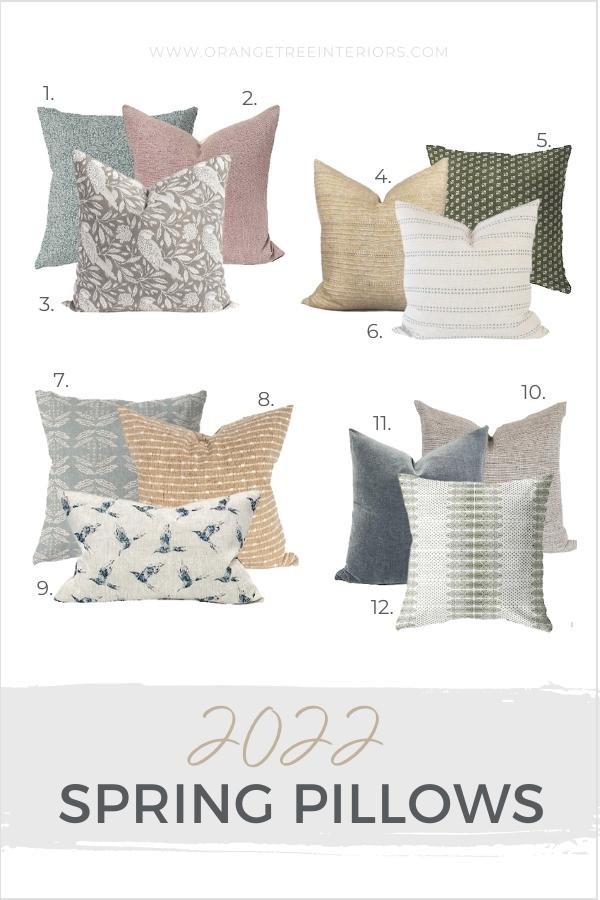 Decorating for Spring  with Pillows 2022