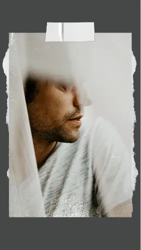 Gray Background and Torn Photo of Man Instagram Story