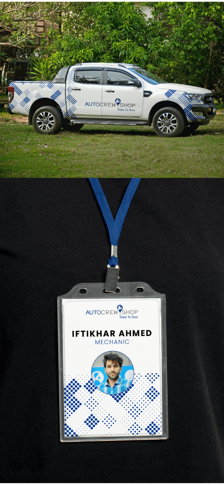 Mockup Applications of Logo of AutoCrew.Shop