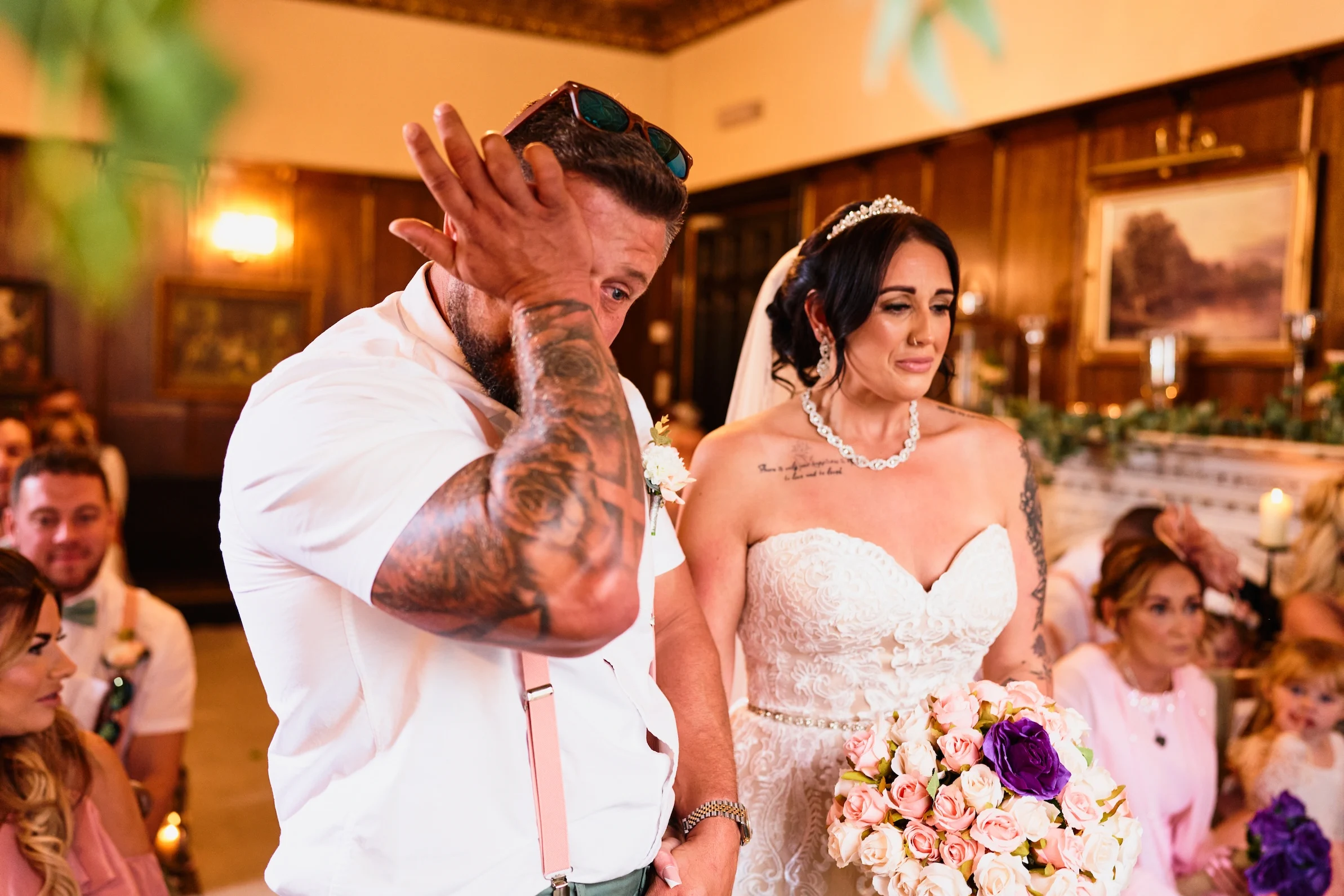 Groom Crying at ceremony