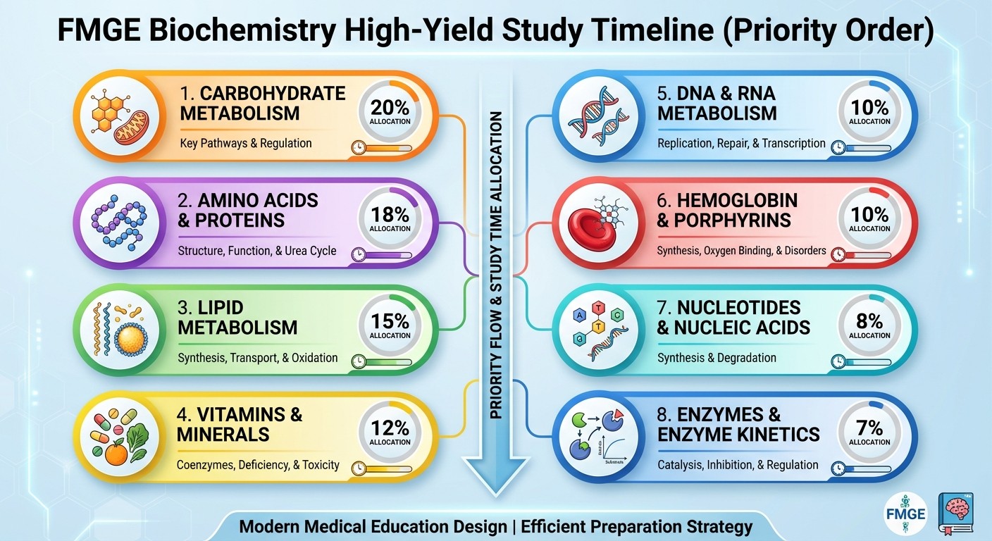 FMGE Biochemistry Study Timeline and Chapter Priority Guide