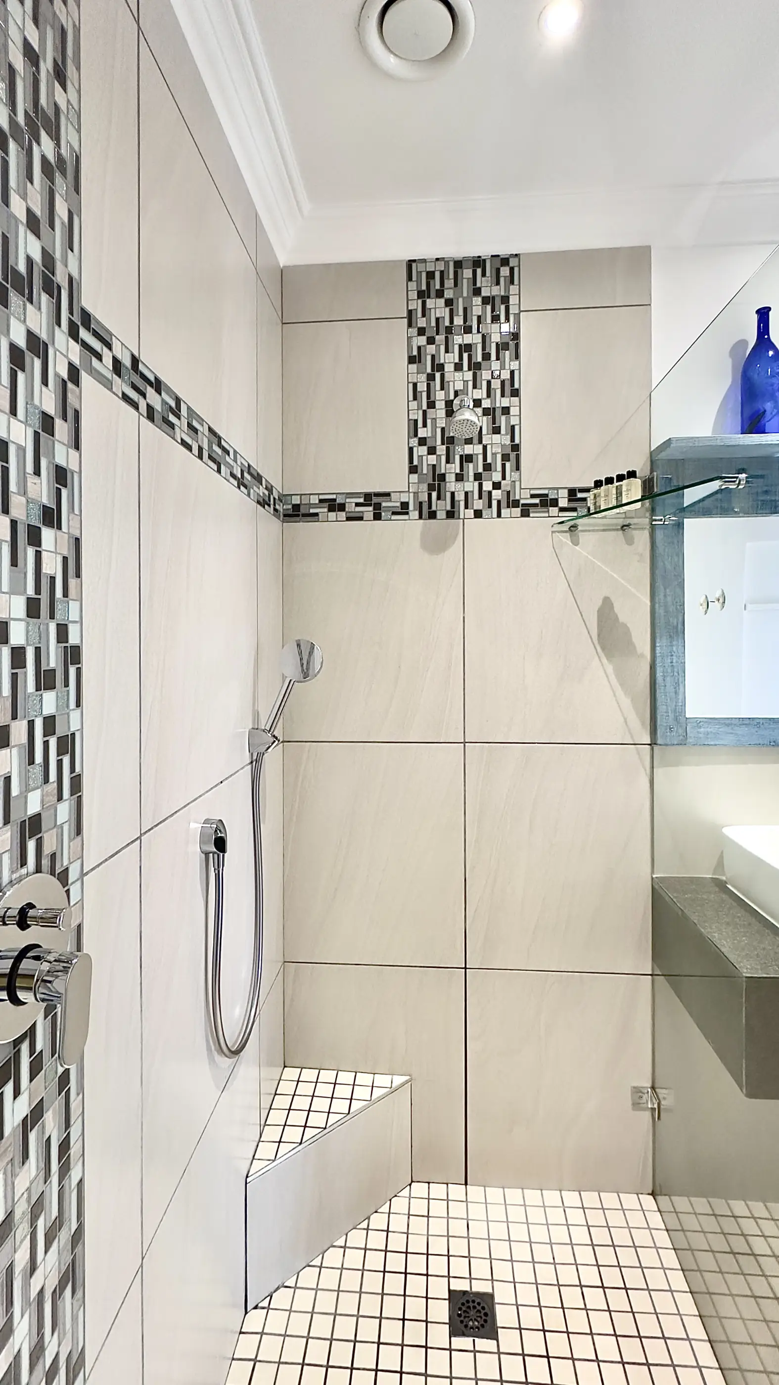The shower in our 3-Way View room