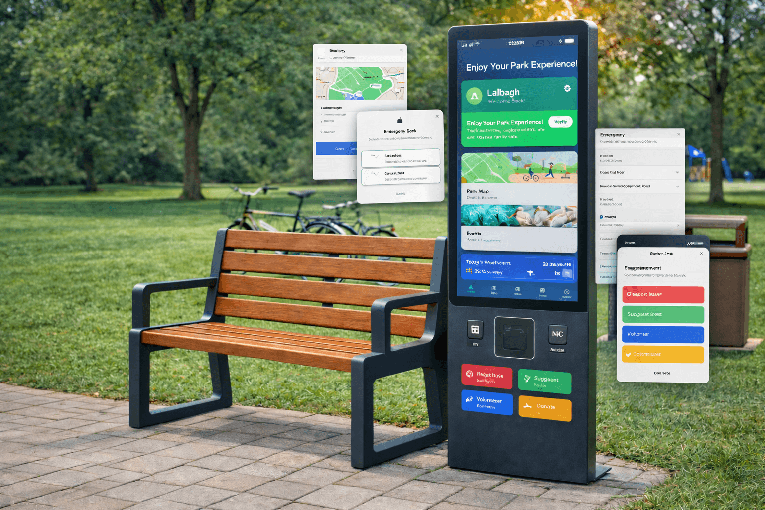 Safe Park kiosk interface