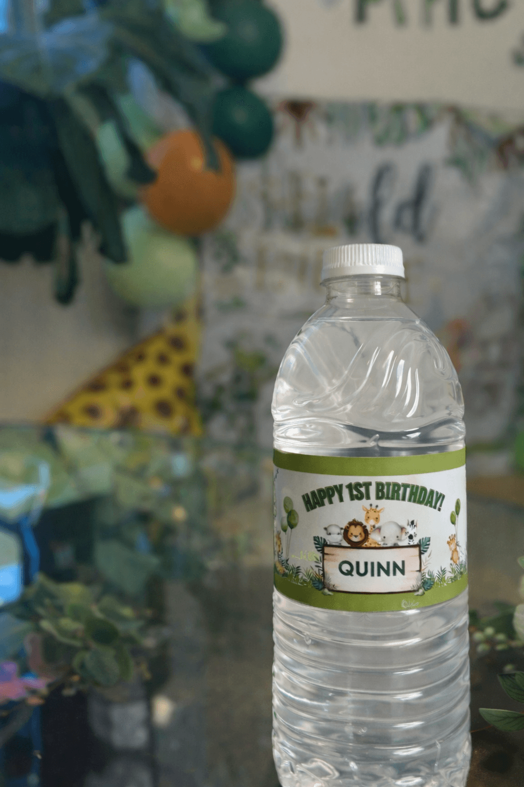 Kids Birthday Party water bottle label