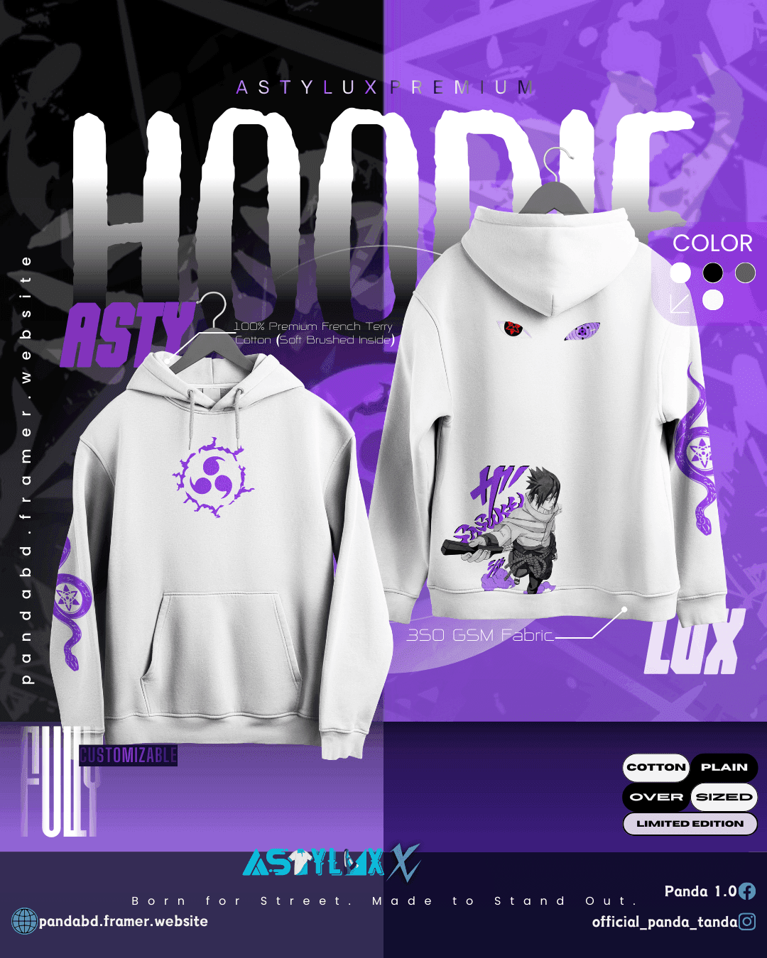 Silent Tempest White - Limited Edition Sasuke Inspired Hoodie