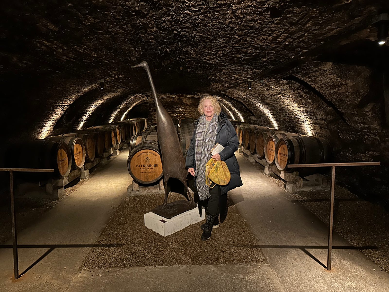 13th-century wine cellars beneath Patriarche Père et Fils in Beaune, Burgundy, France.