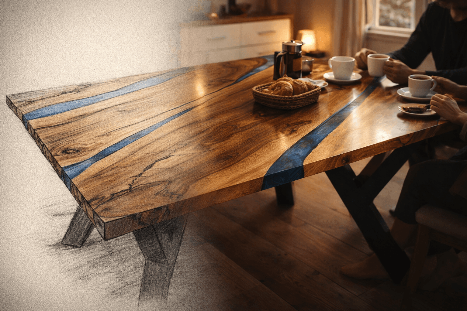 VEKRO Stoły drewniane i żywicy od pomysłu po realizację