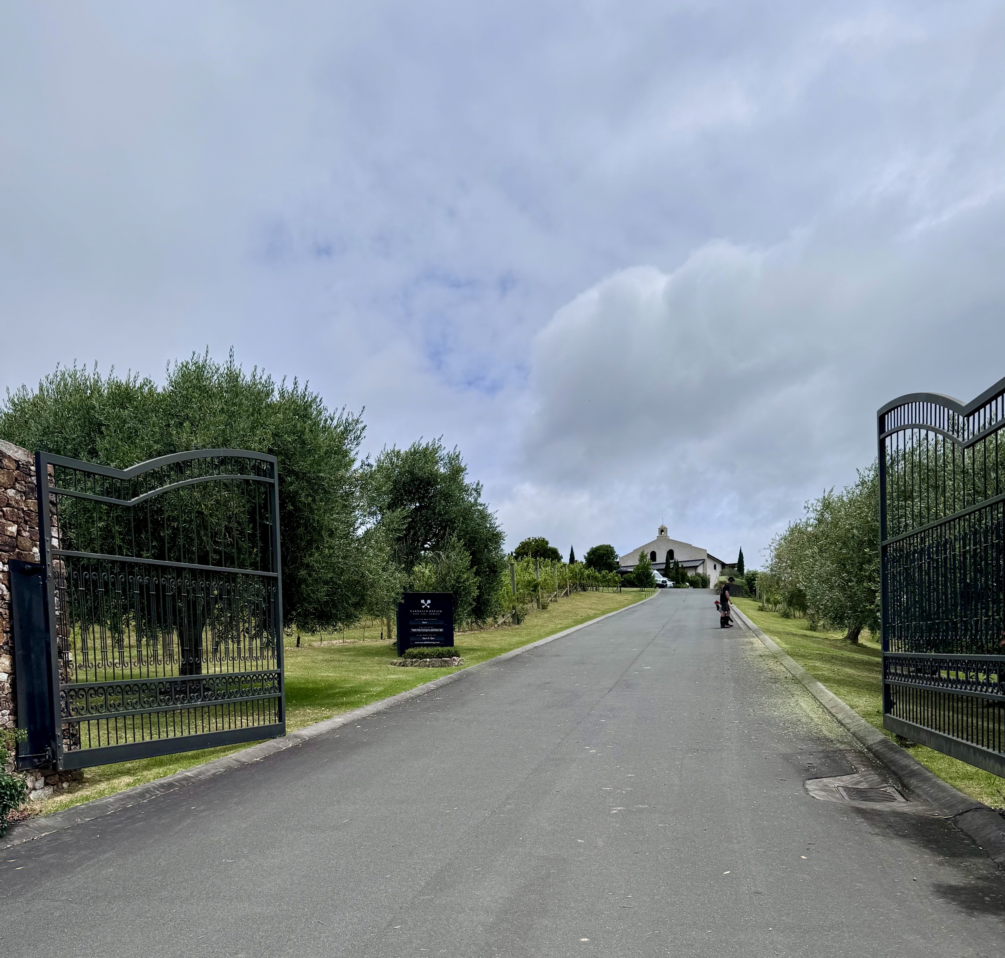 The open gates at Tantalus Vineyard, Waiheke Island
