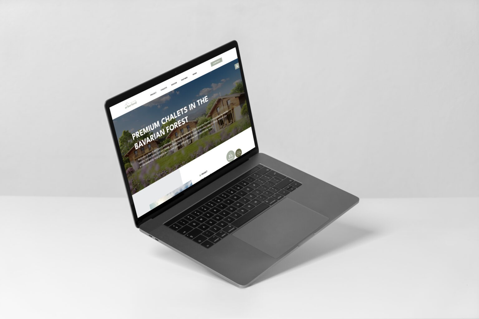 Chalet Arberland - Mockup Desktop UI