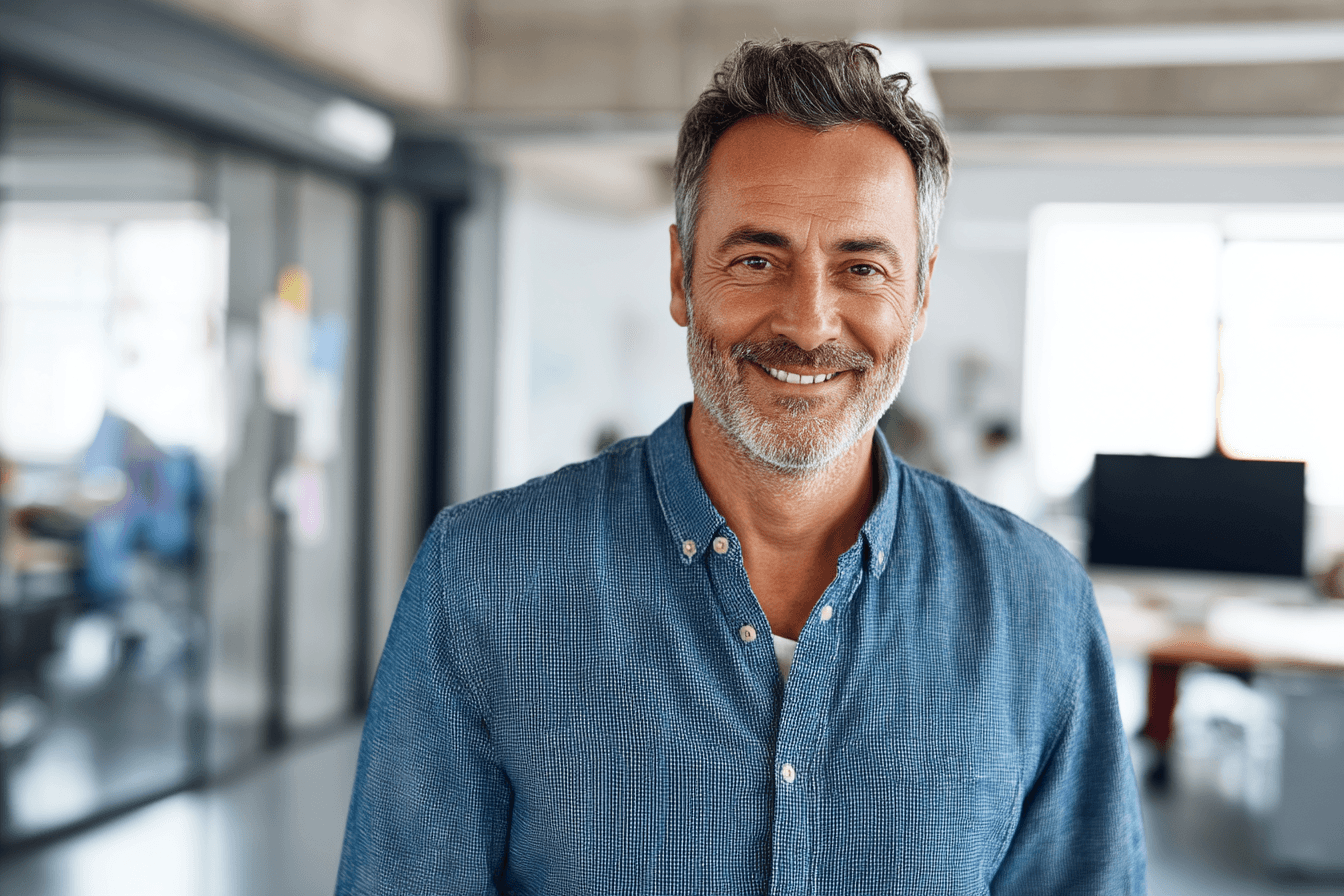 Casual Headshot in office of man