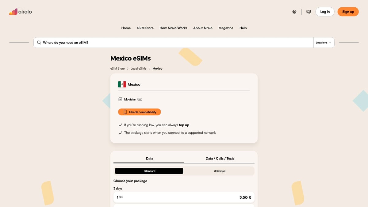 Top 10 Airalo Countries to Visit in 2026 - Mexico
