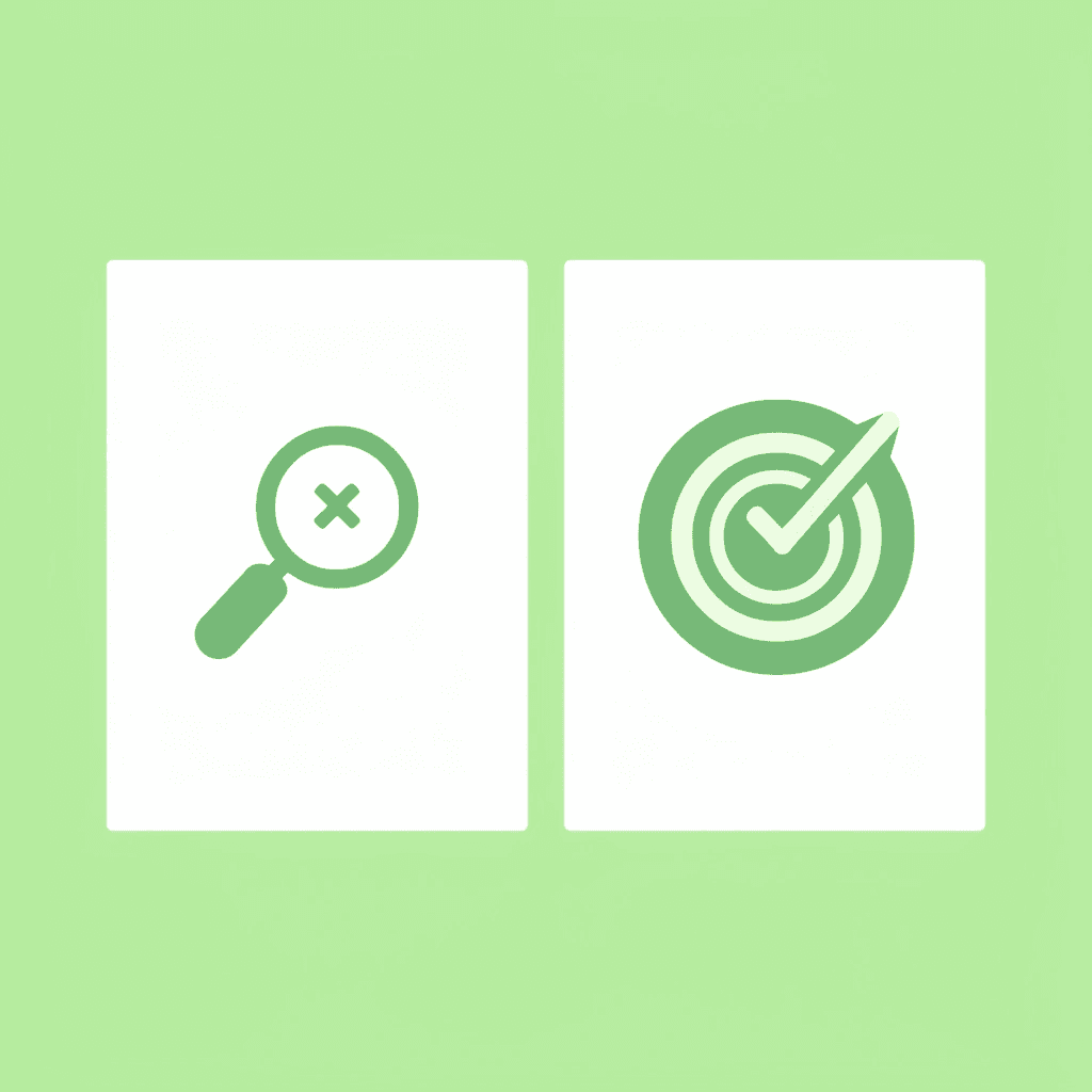 Comparison showing generic scholarship search leading to failure versus personalized matching leading to success - Medicine Scholarships