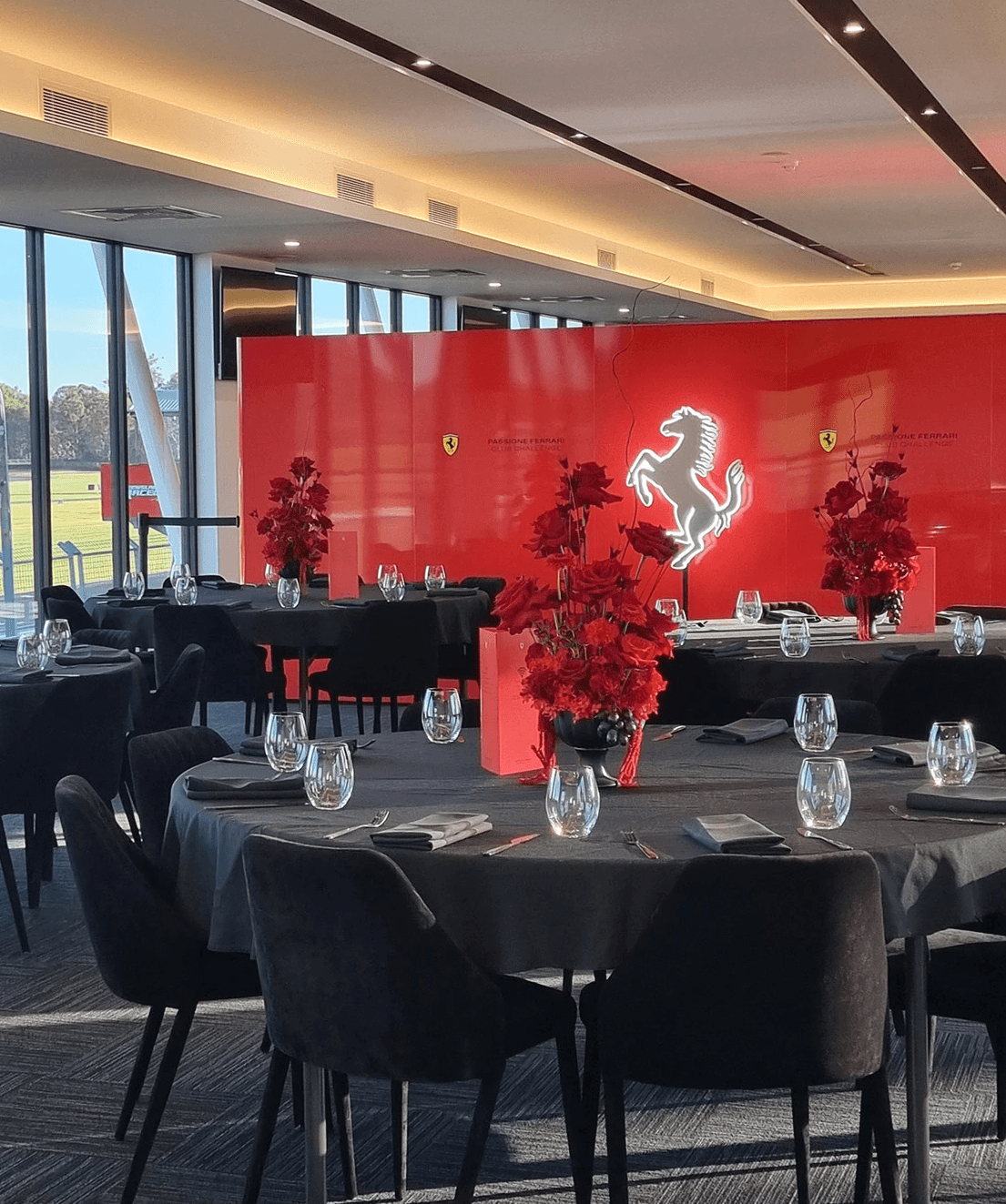 Intimate sit down function for Ferrari