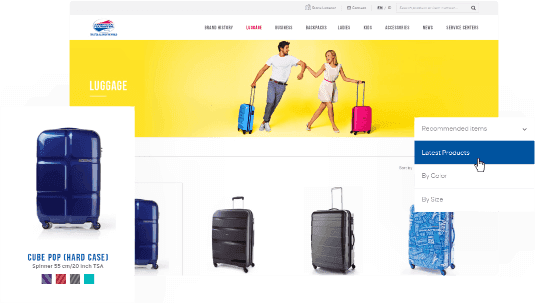 American Tourister mockup