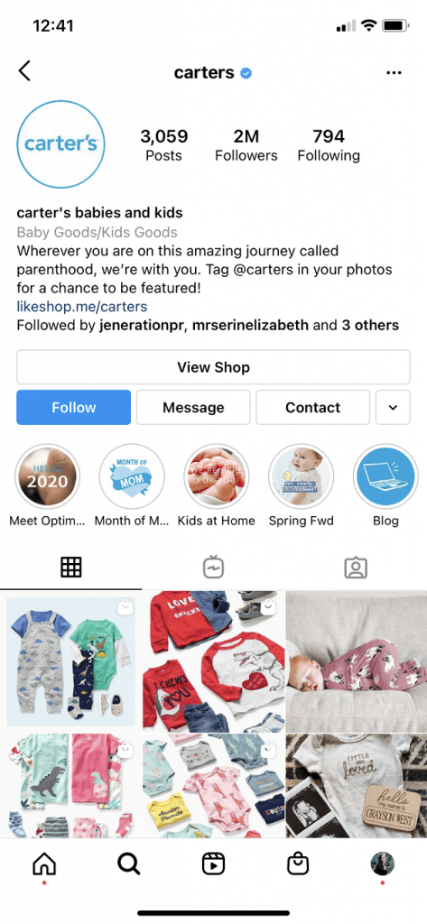 Carter's user generated content campaign