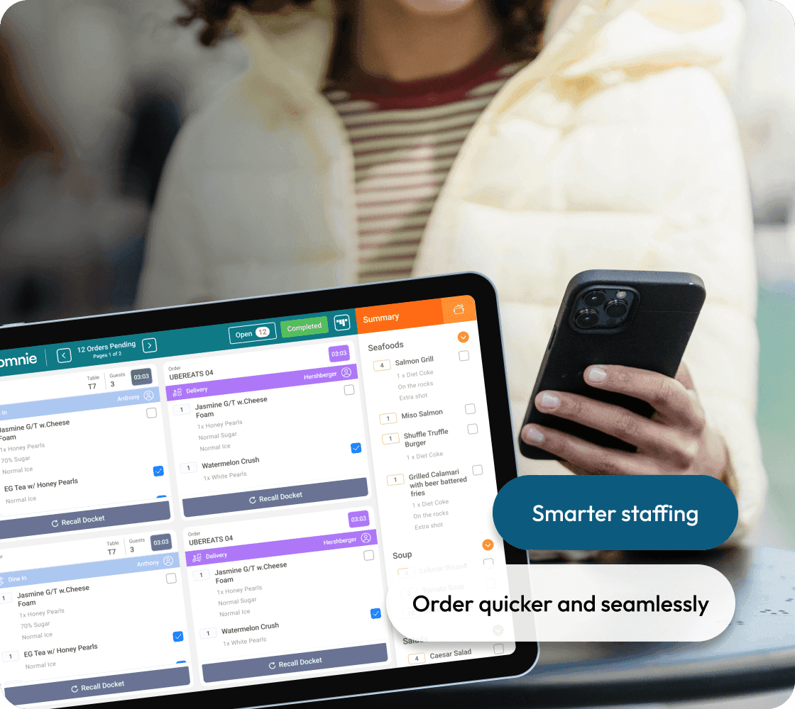 seamless operational with table ordering system