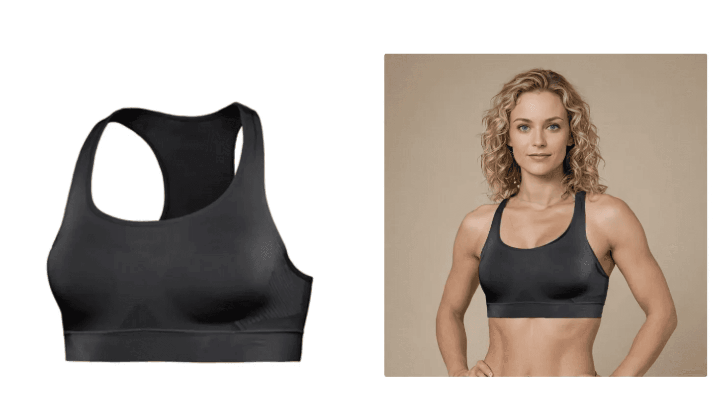 black bra before and after product photo