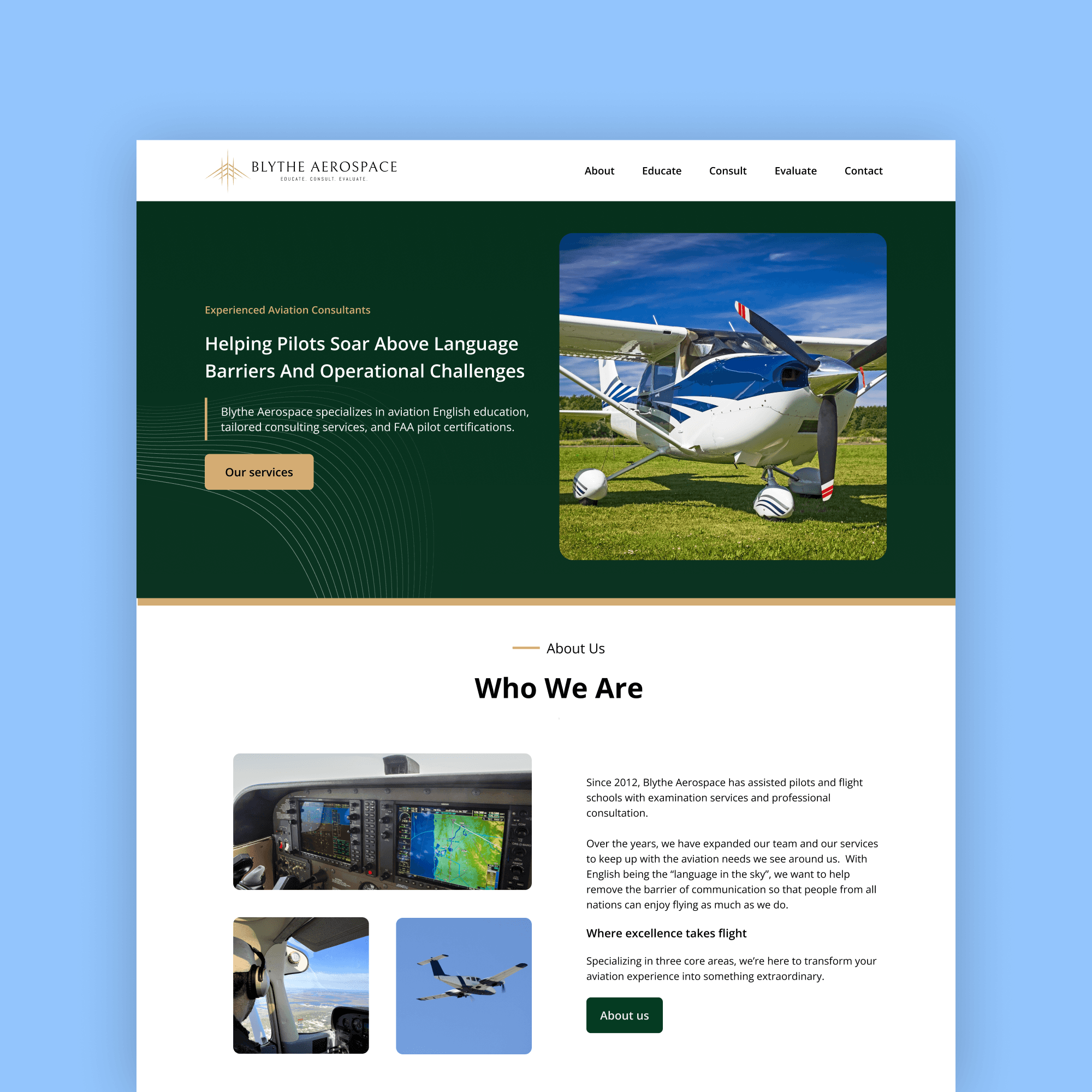 Blythe Aerospace Website