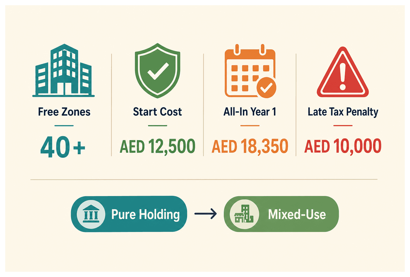 Infographic: Which Dubai License Works for a Holding Structure