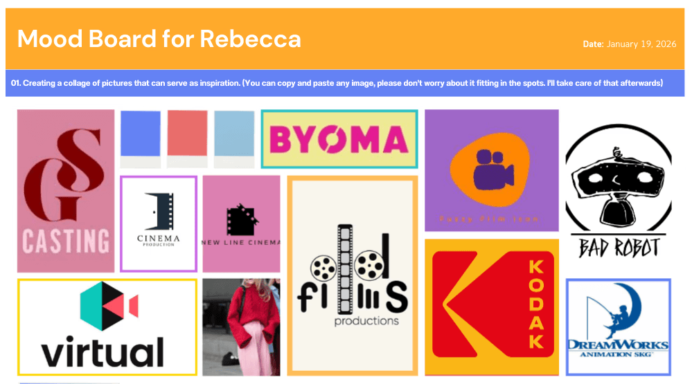 Arna initial moodboard