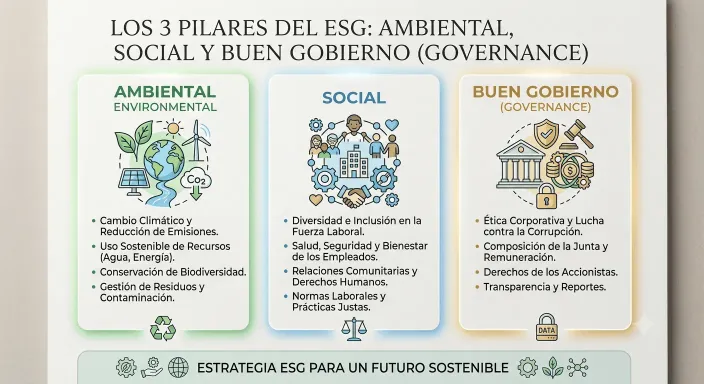 Criterios ESG ambientales sociales y de buen gobierno aplicados a la inversión financiera.