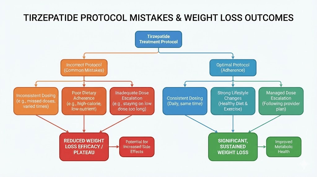 How tirzepatide protocol mistakes affect weight loss results