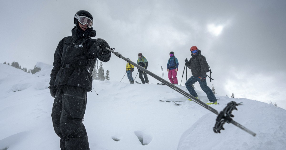Group of freeride ski St. Anton