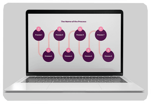 Articulate Storyline example of a slide with a menu with eight circles