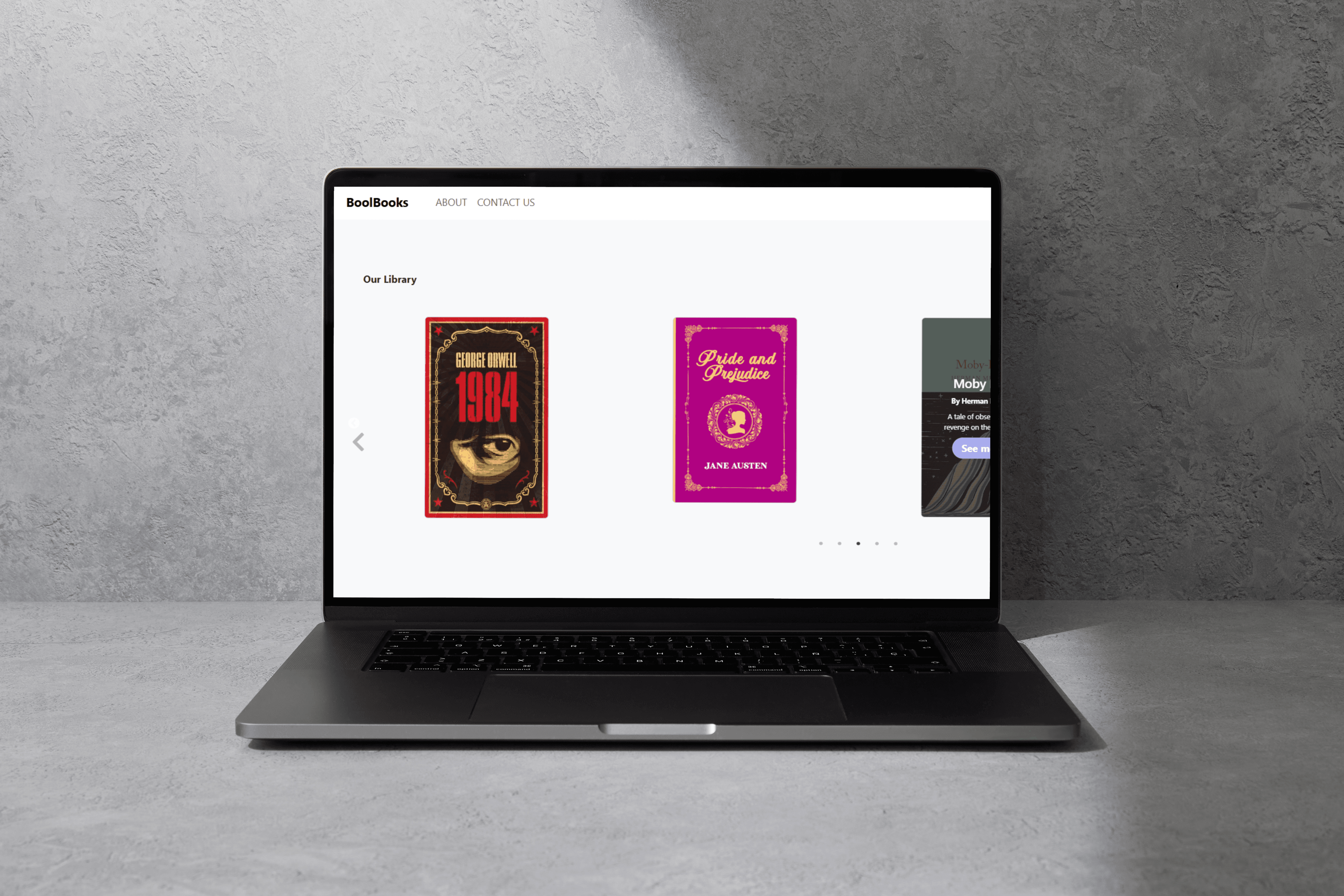 A screenshot from the Stuff page of the website