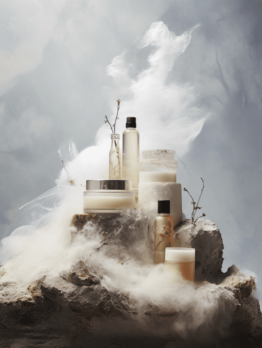 a black background with a purple and blue swirl