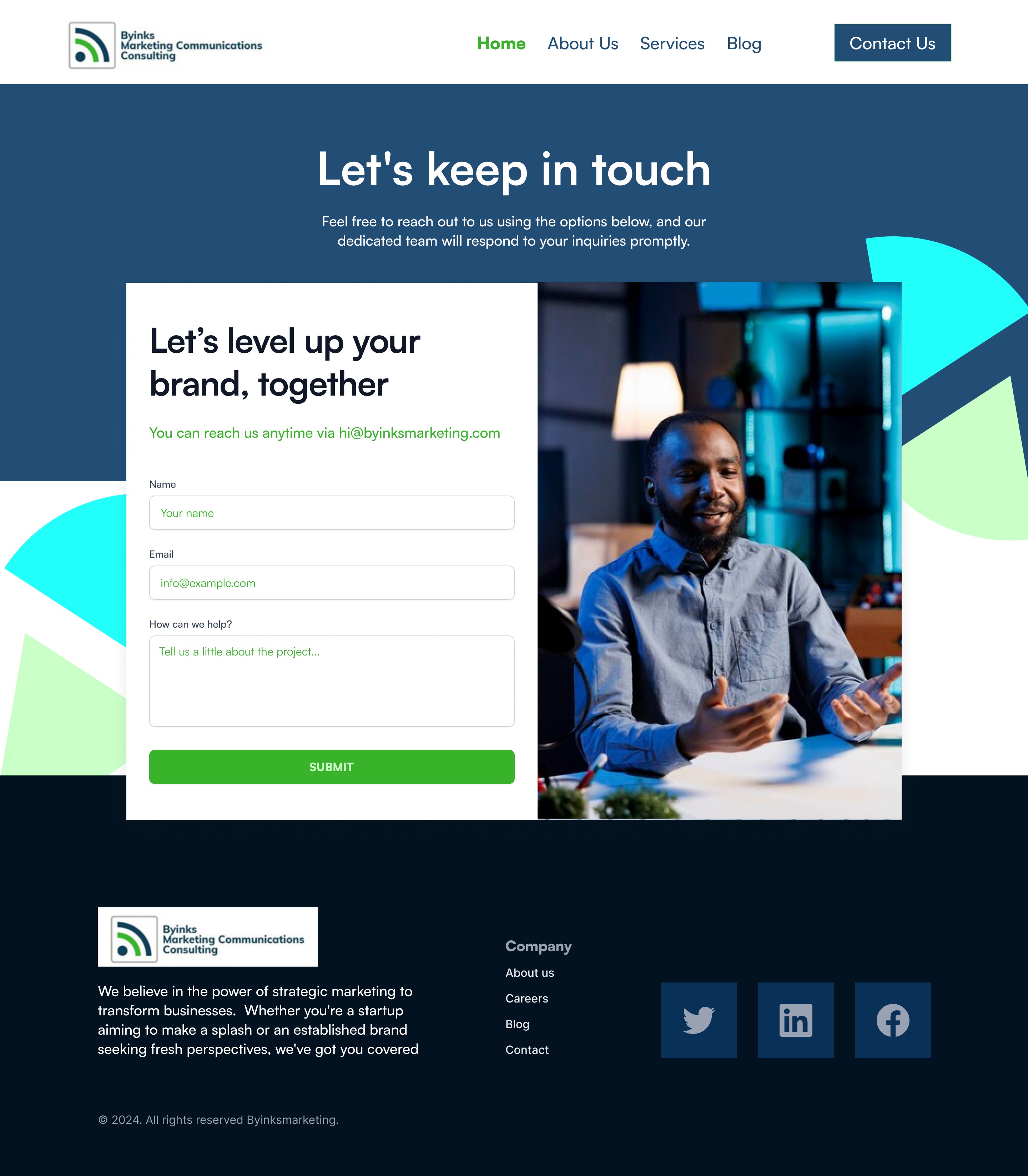 Contact Us page