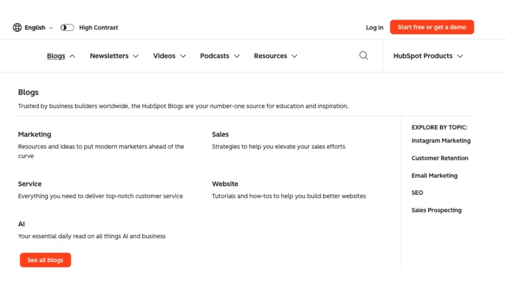 HubSpot global content example