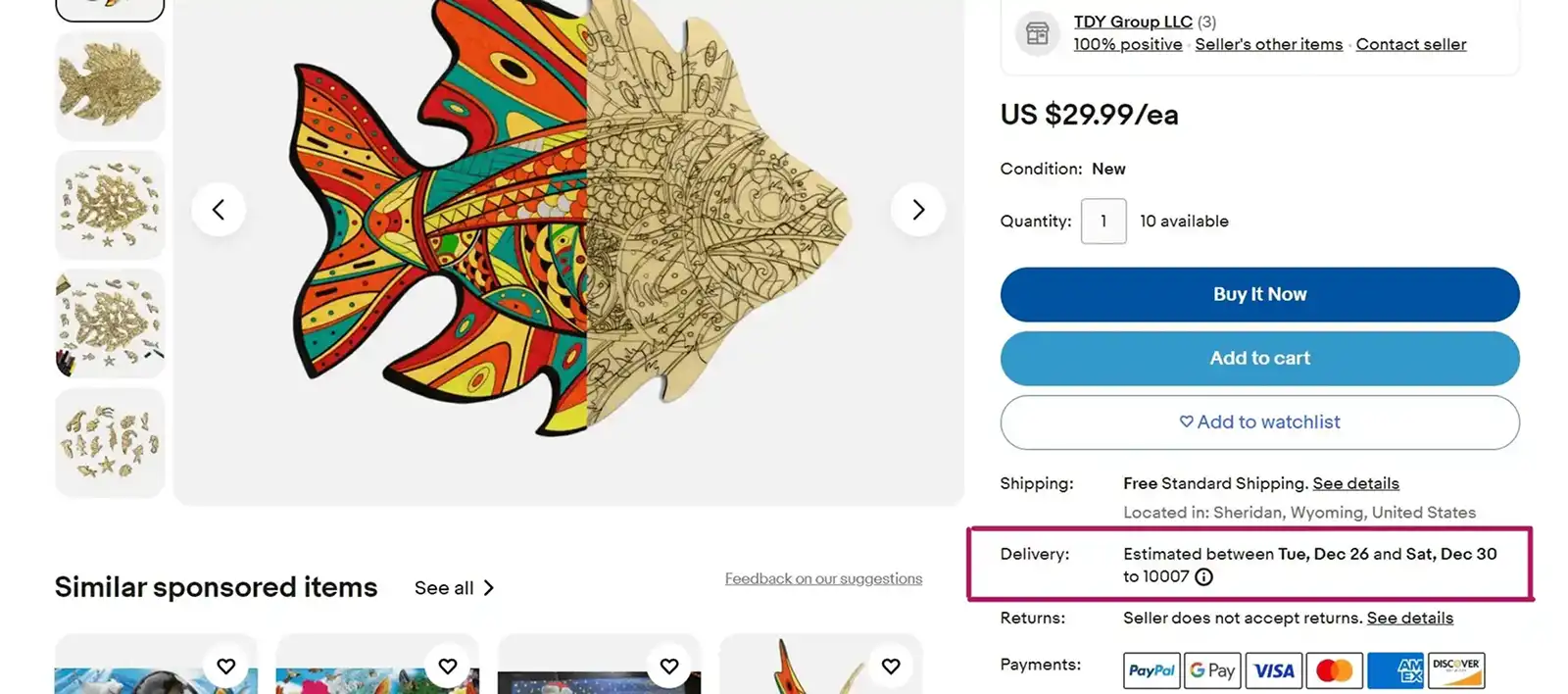 eBay Shipping Within US