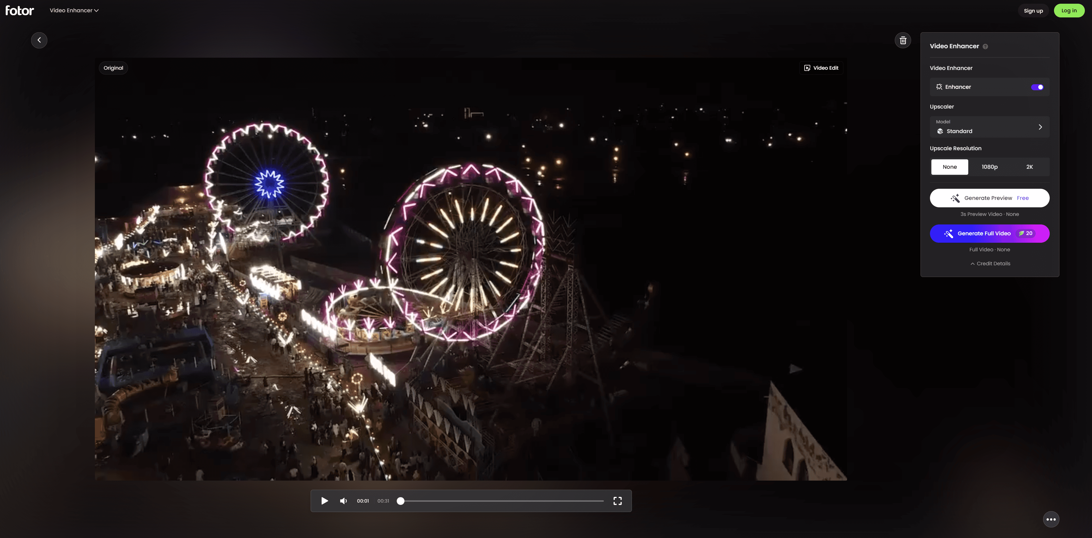 Using Fotor Video Enhancer