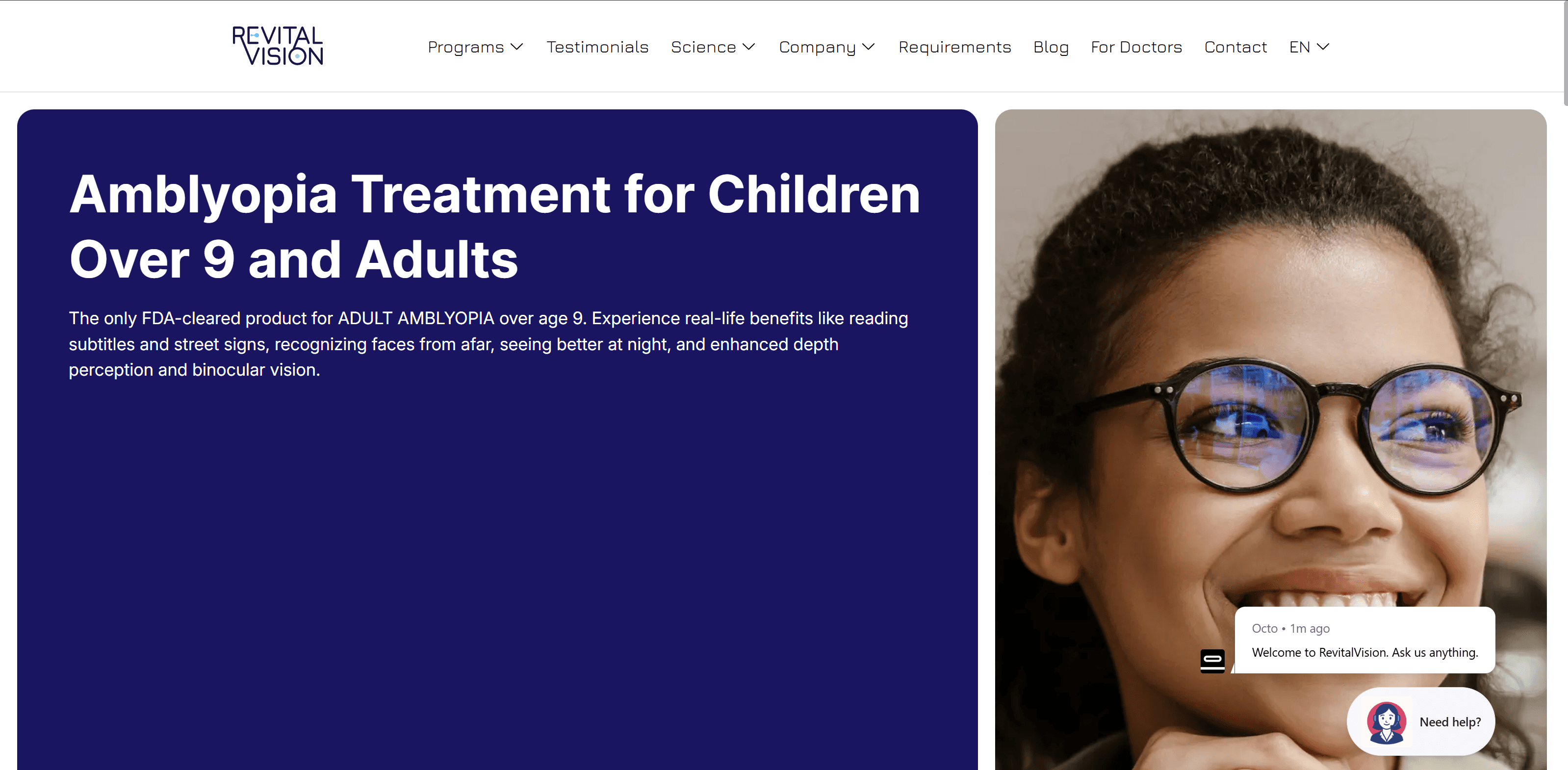 RevitalVision daily use program for eye care professionals - VisReed