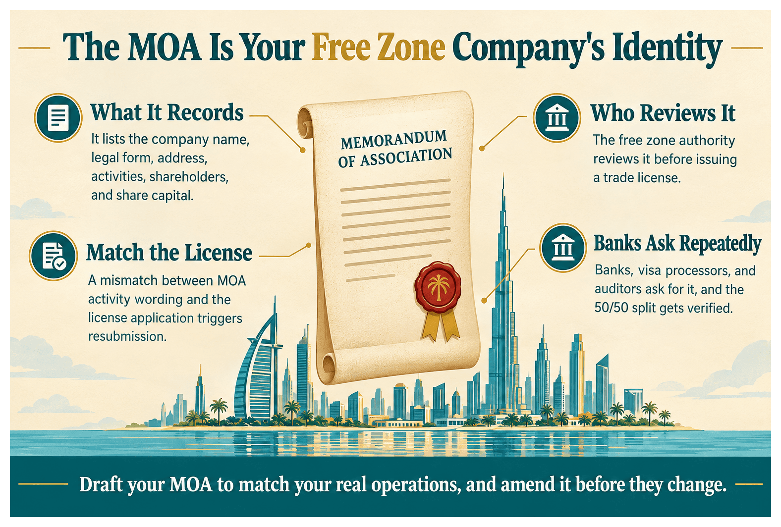 Infographic: What Is a Memorandum of Association in a Dubai Free Zone