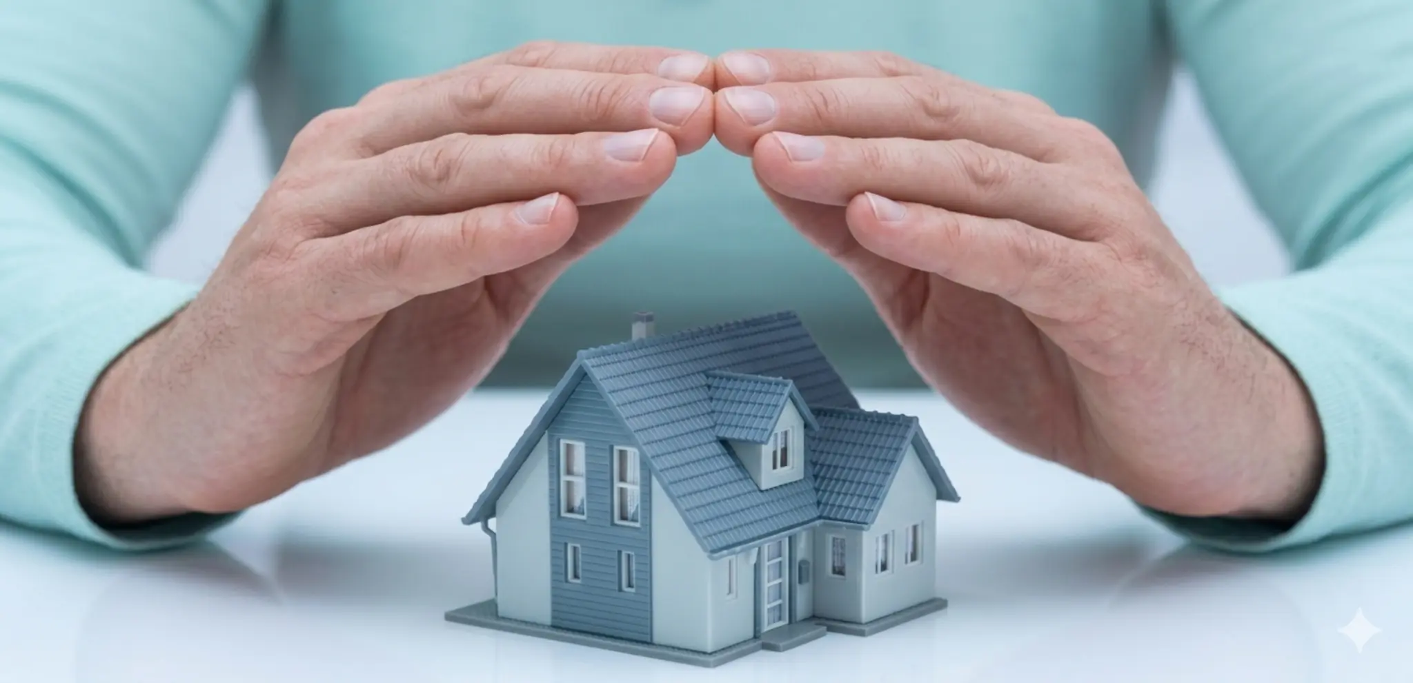 Maison protégée par des mains