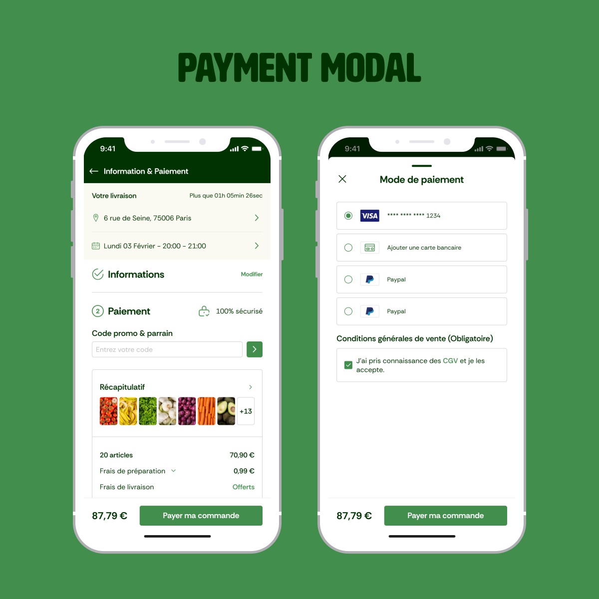 Payment modal