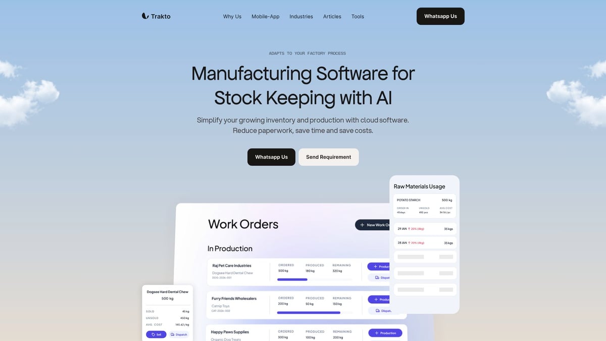 7 Top Garment Manufacturing ERP Software Solutions for 2026 - Trakto