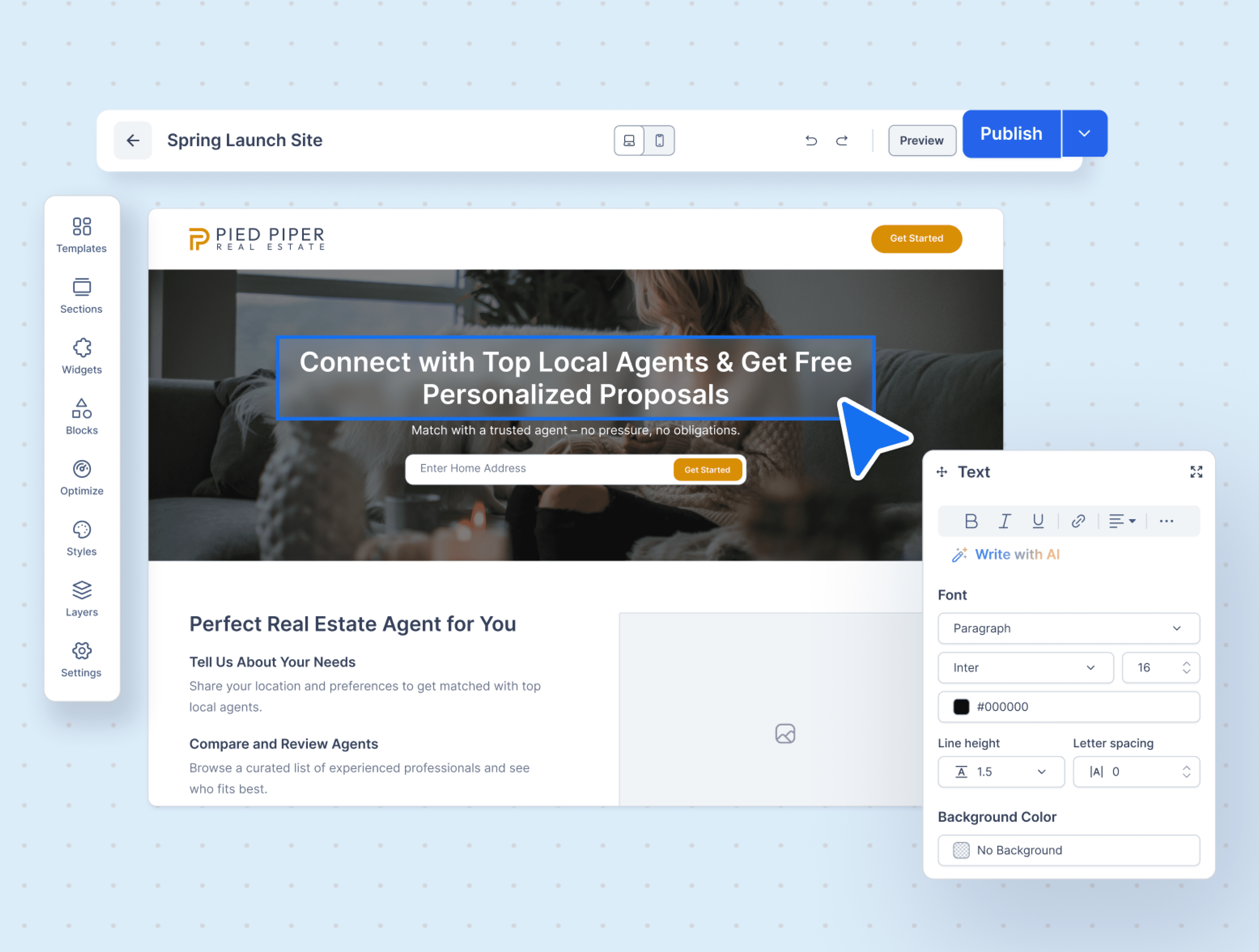 Homepage thumbnail placeholder