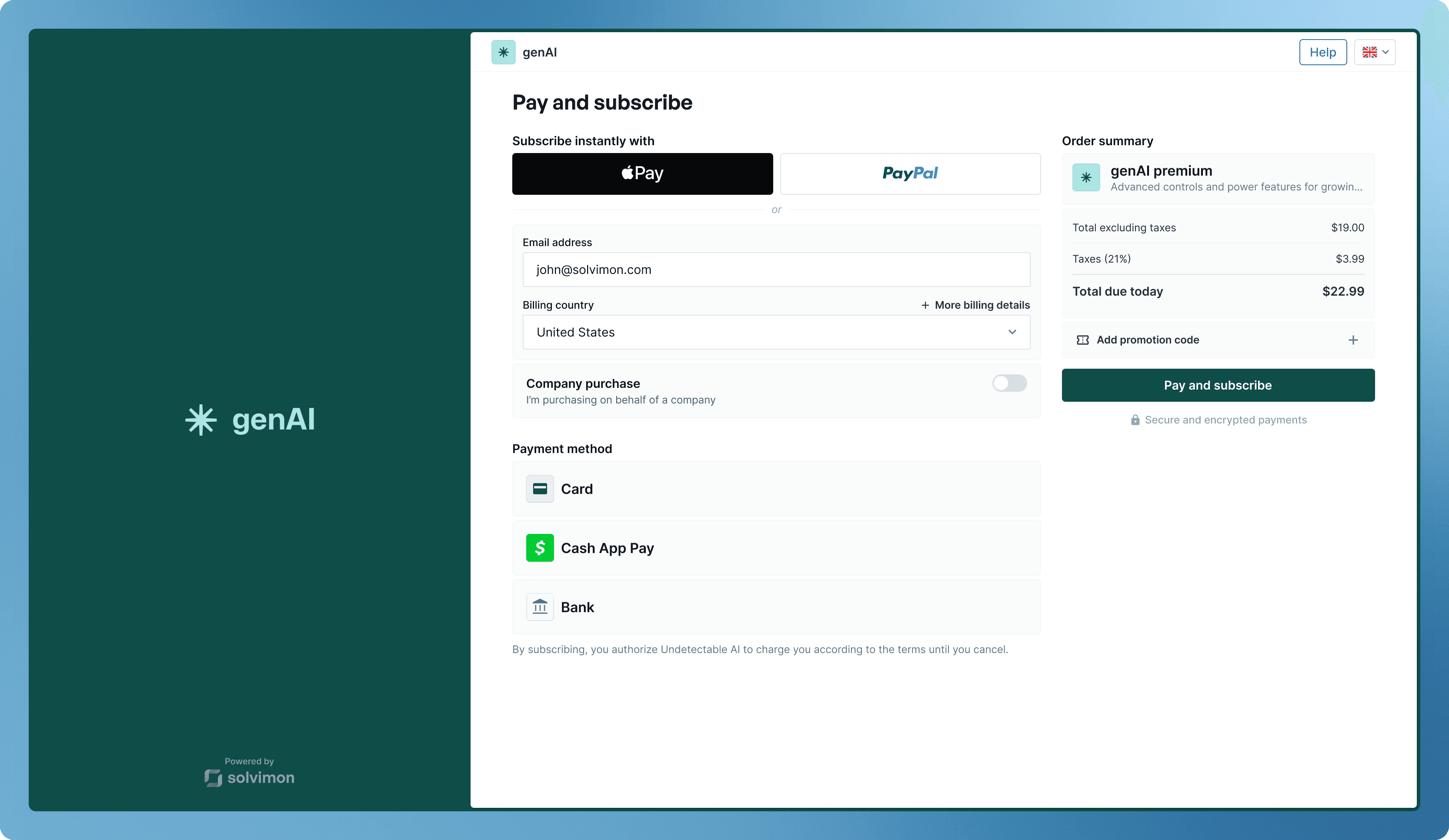 Express Checkout adds a " Pay" button