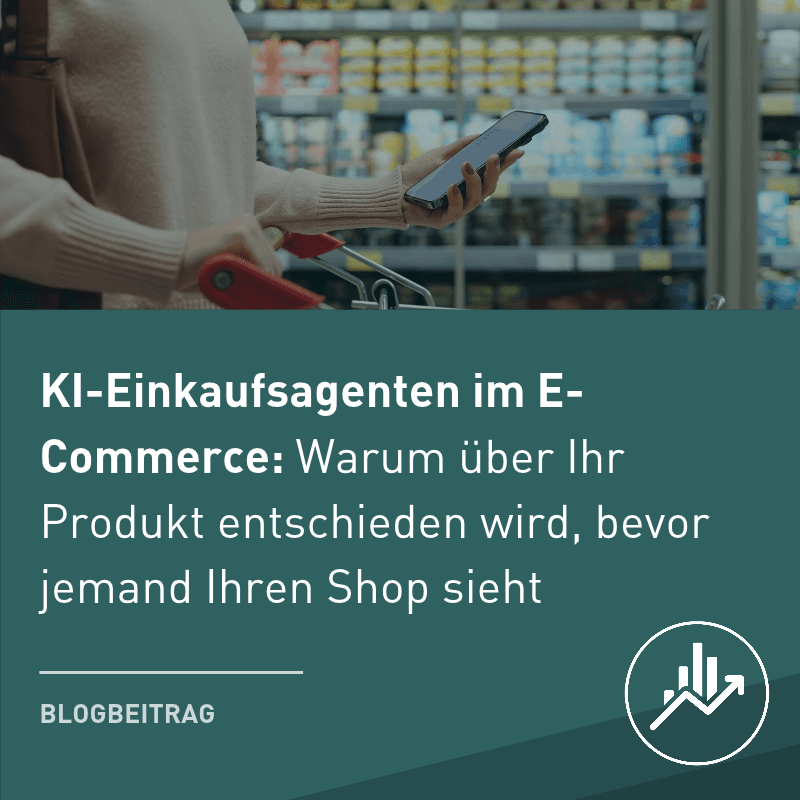 Banner für einen Blogbeitrag über GEO, SEO und Google Ads: abstraktes Netzwerk aus verbundenen Datenknoten und binärem Code vor dunkelblauem Hintergrund als Symbolbild für KI Suche
