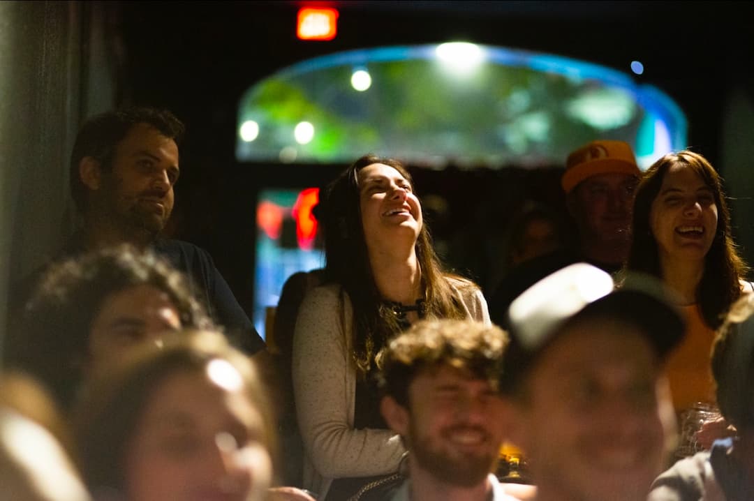 A row of audience members at a St Pete Standup Show