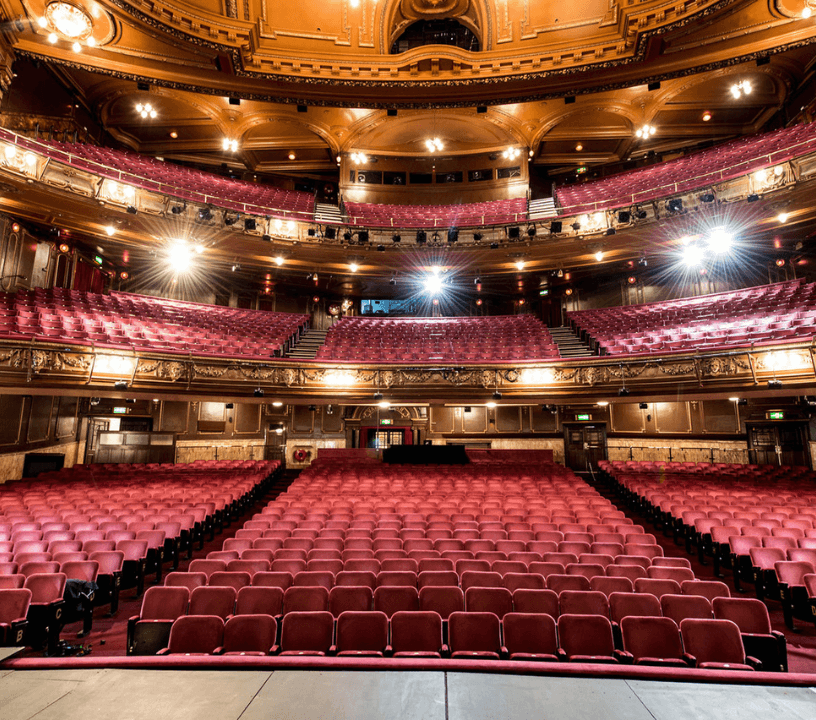 Interior of the London Palladium Theatre.