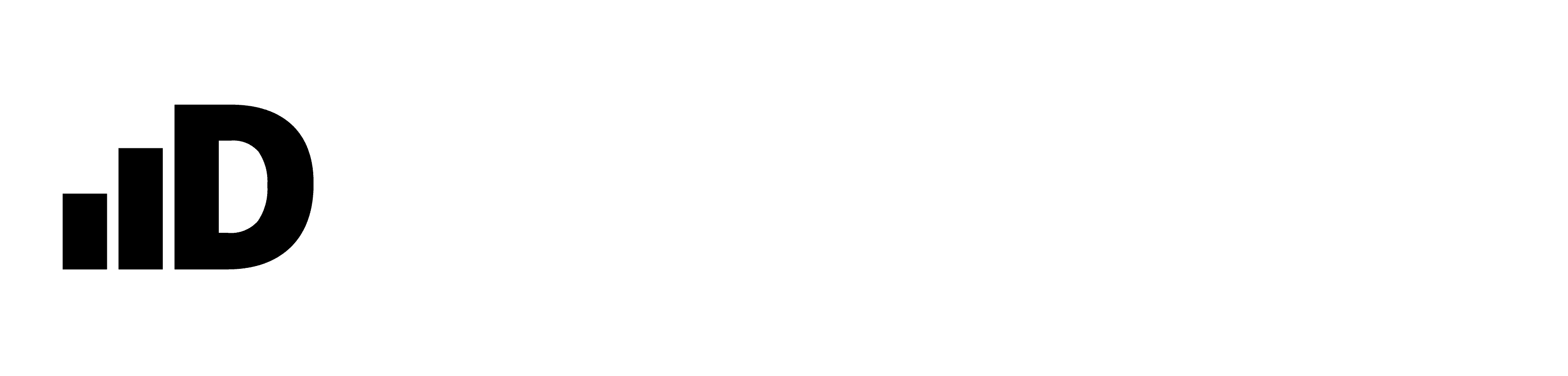 White “dealroom.co” logo on a black background, featuring a square icon with stylized bar chart and letter “D” to the left of the text.