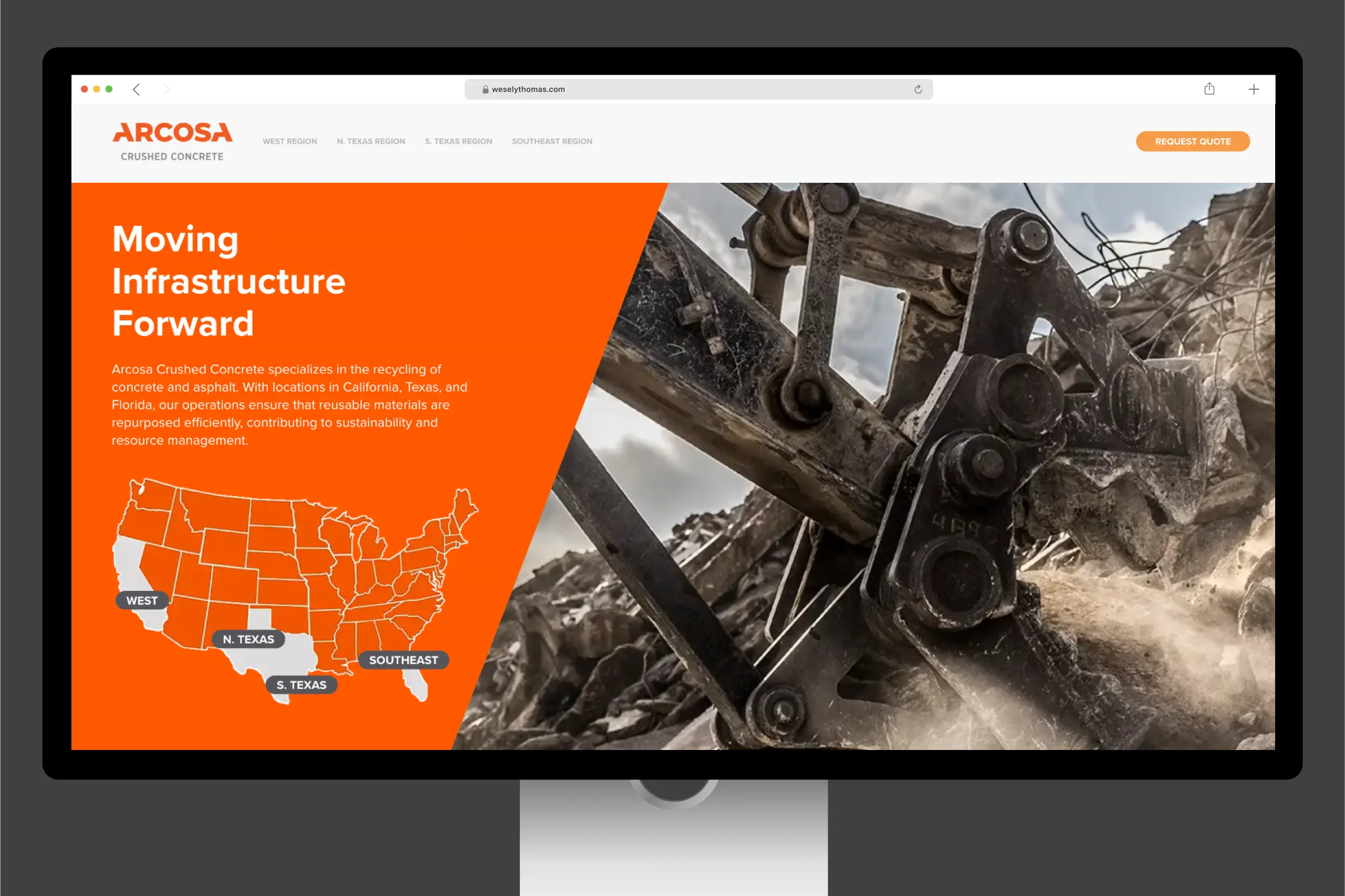 Arcosa Crushed Concrete Website