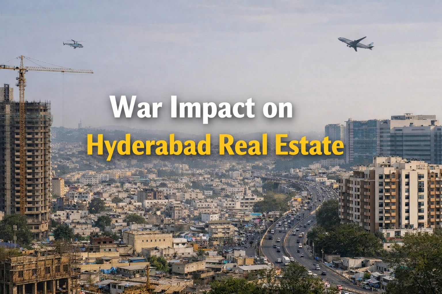 War Impact on Hyderabad Real Estate - blog cover by Charan Group